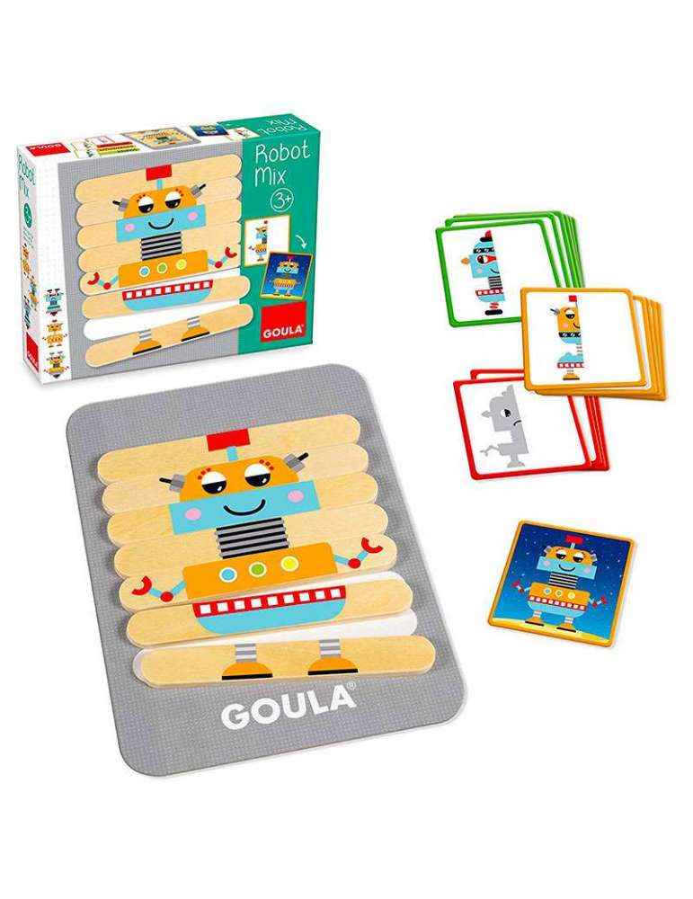 boite et contenu Robot MIX - Jeu de Logique - Goula