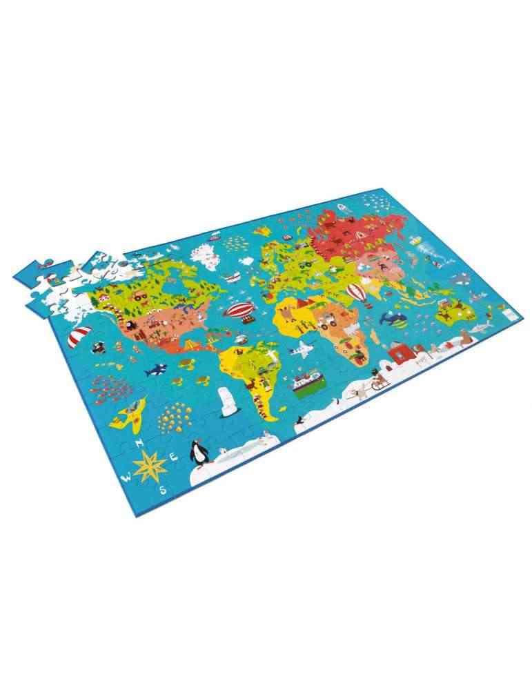 Puzzle carte du monde éducatif - Scratch - apprendre la géographie