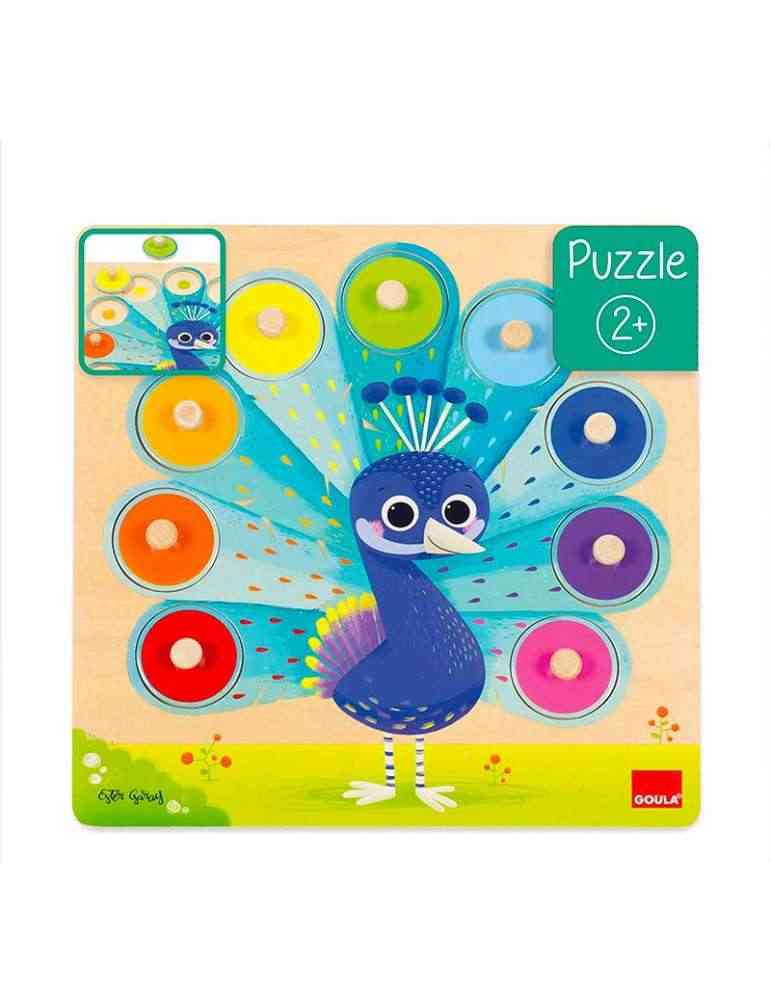 Puzzle poule trois niveaux - Goula - jeu éveil Montessori
