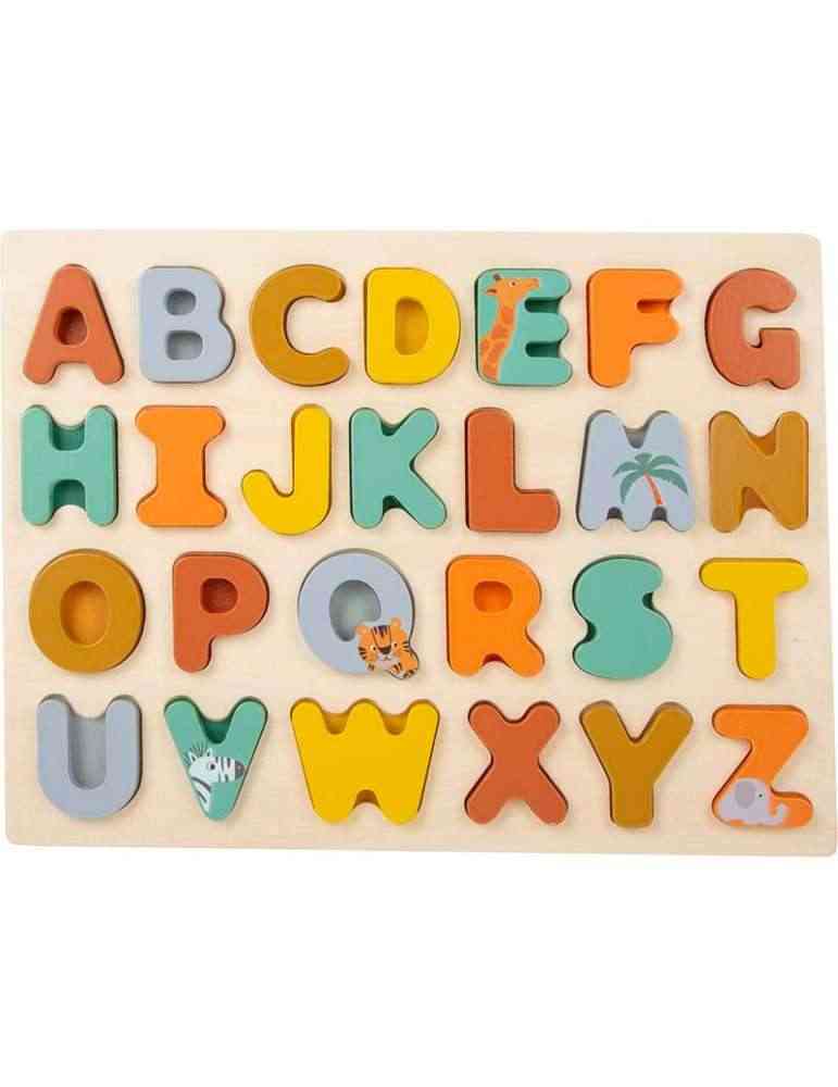 Puzzle alphabet safari en bois