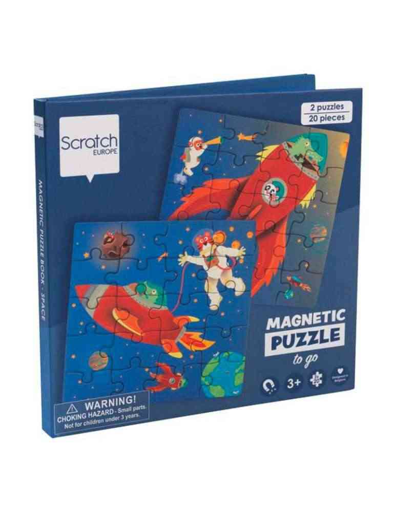 Livre puzzle magnétique de l'espace Scratch